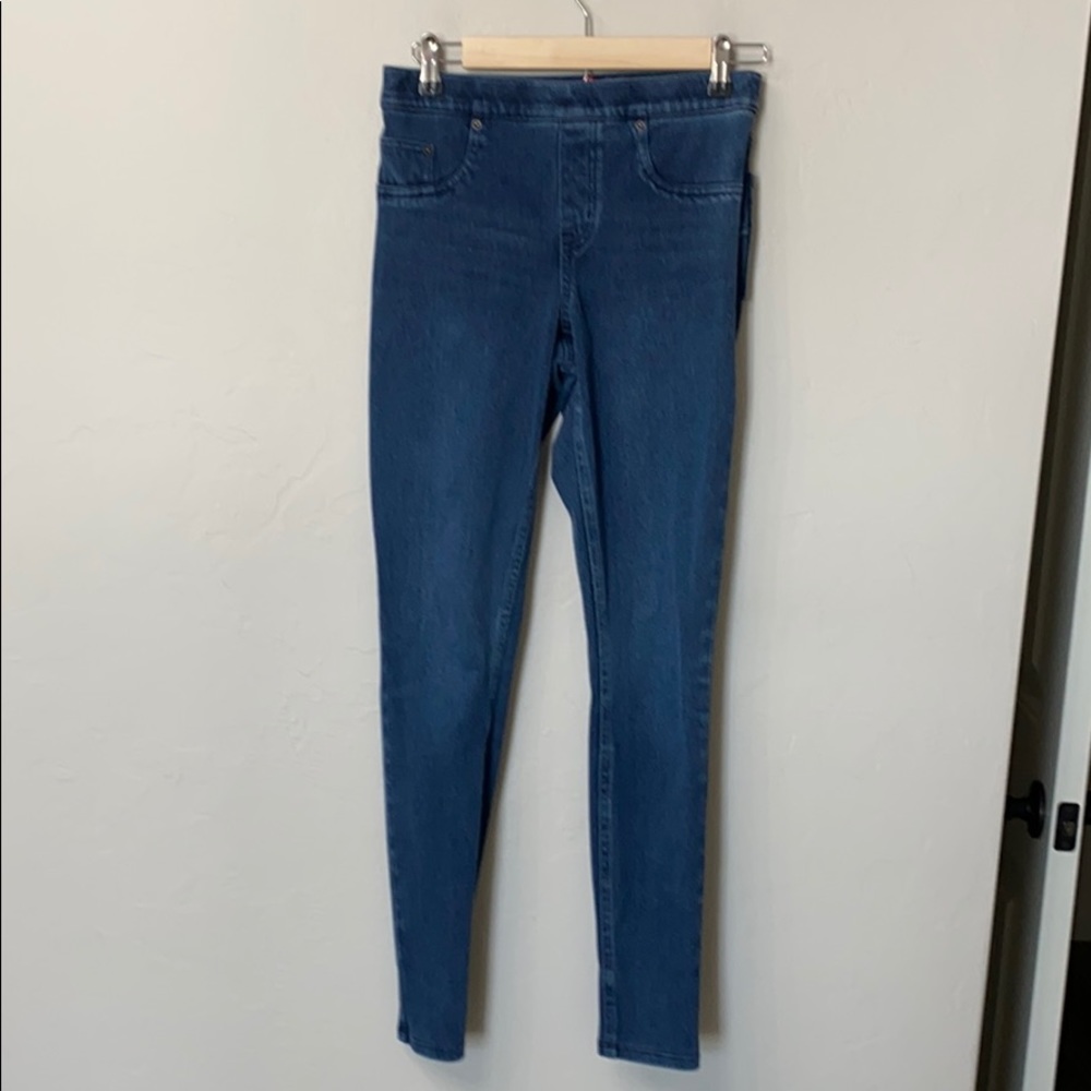 Spanx denim pull on skinny jeans size small